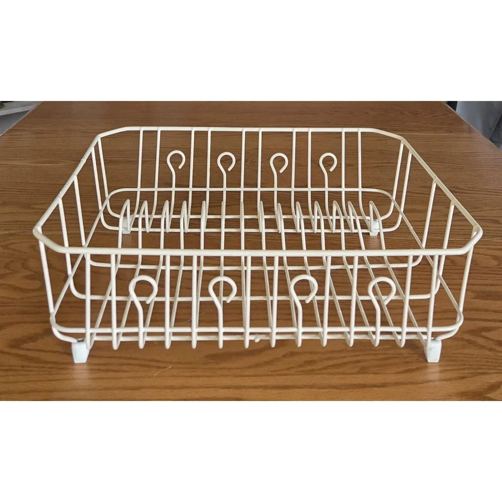 Rubbermaid Coated Wire Sink Dish Drainer Rack Rubber Bottom Vintage